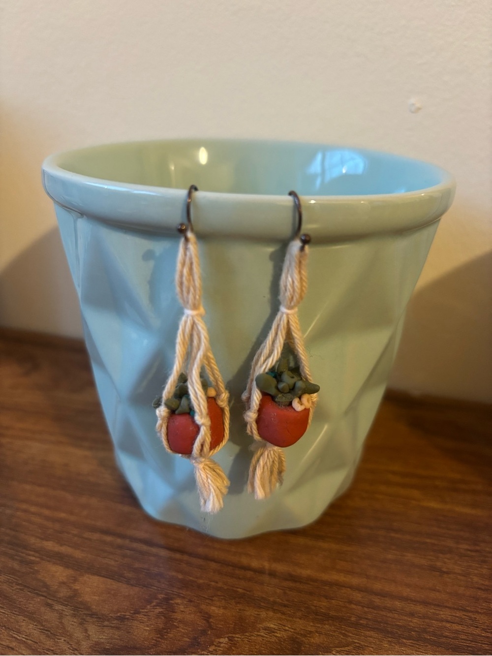 Handmade Plant Hanger Earrings